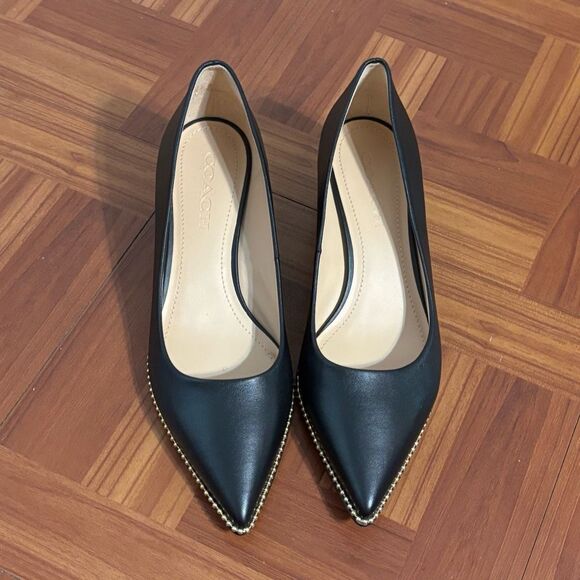 Coach WILLA Leather Studded Pumps Size 8 - Picture 3 of 7
